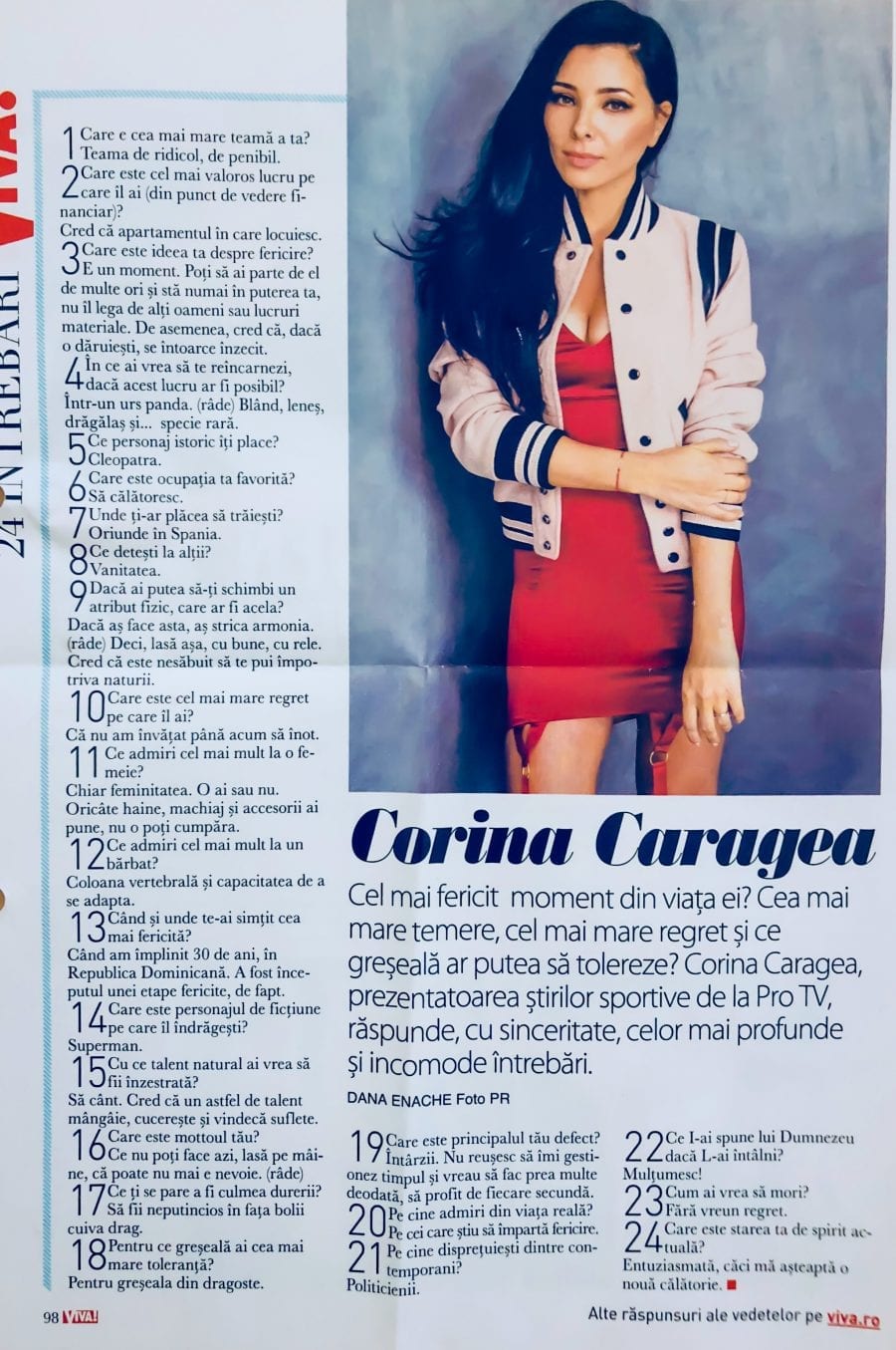 Interviu Revista Viva Corina Caragea